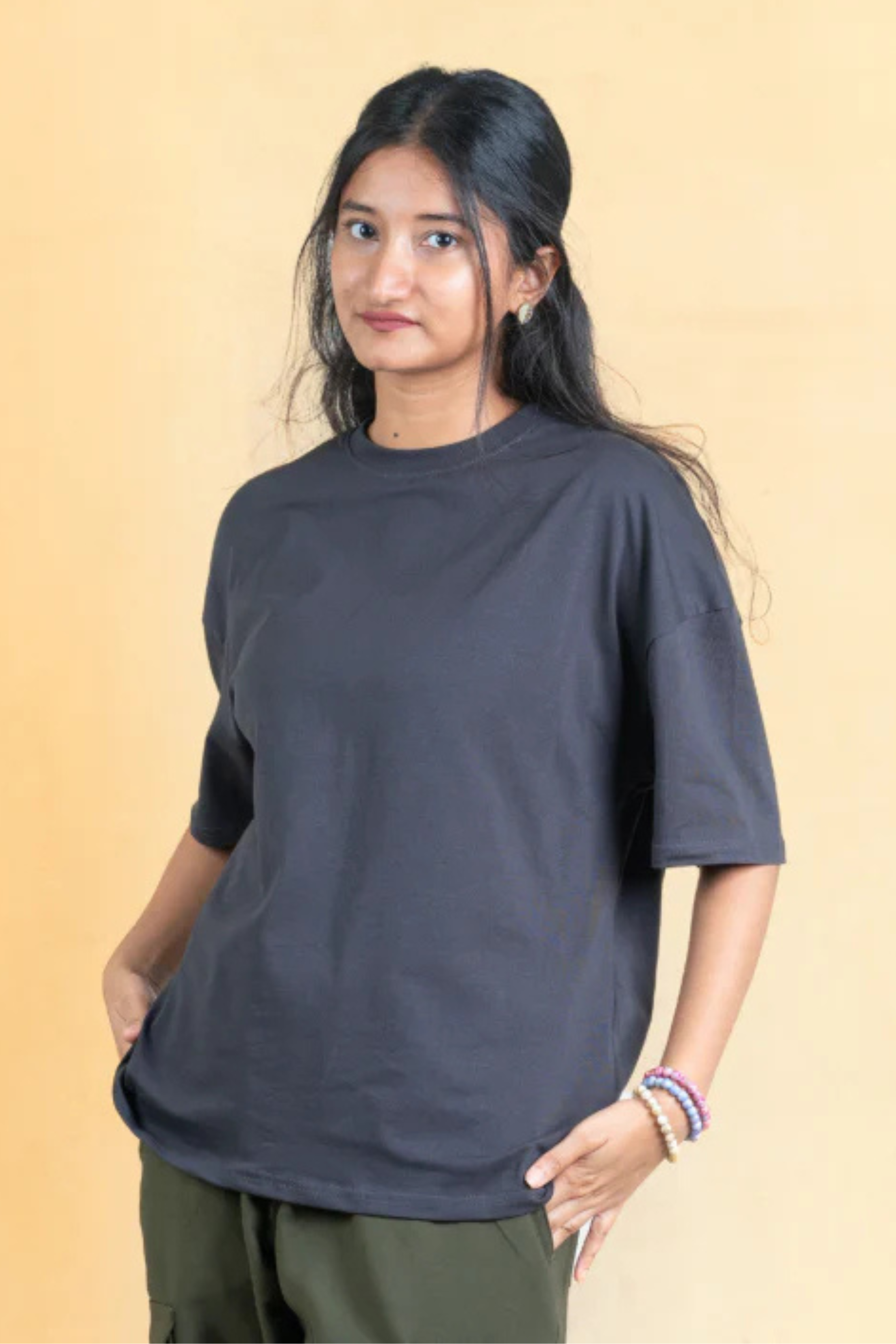Oversized Drop Shoulder T-Shirt – Burnt Ash