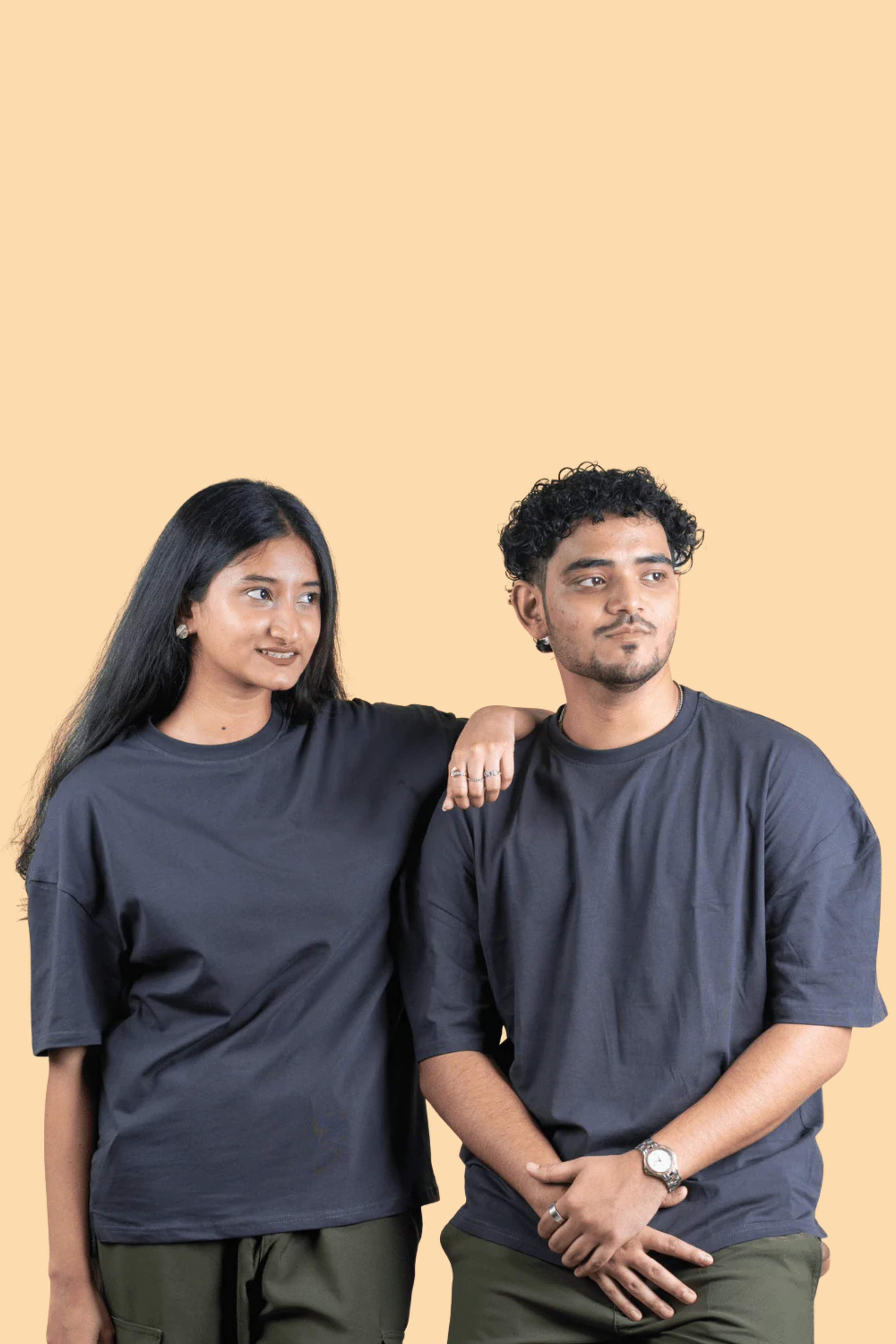 Oversized Drop Shoulder T-Shirt – Burnt Ash