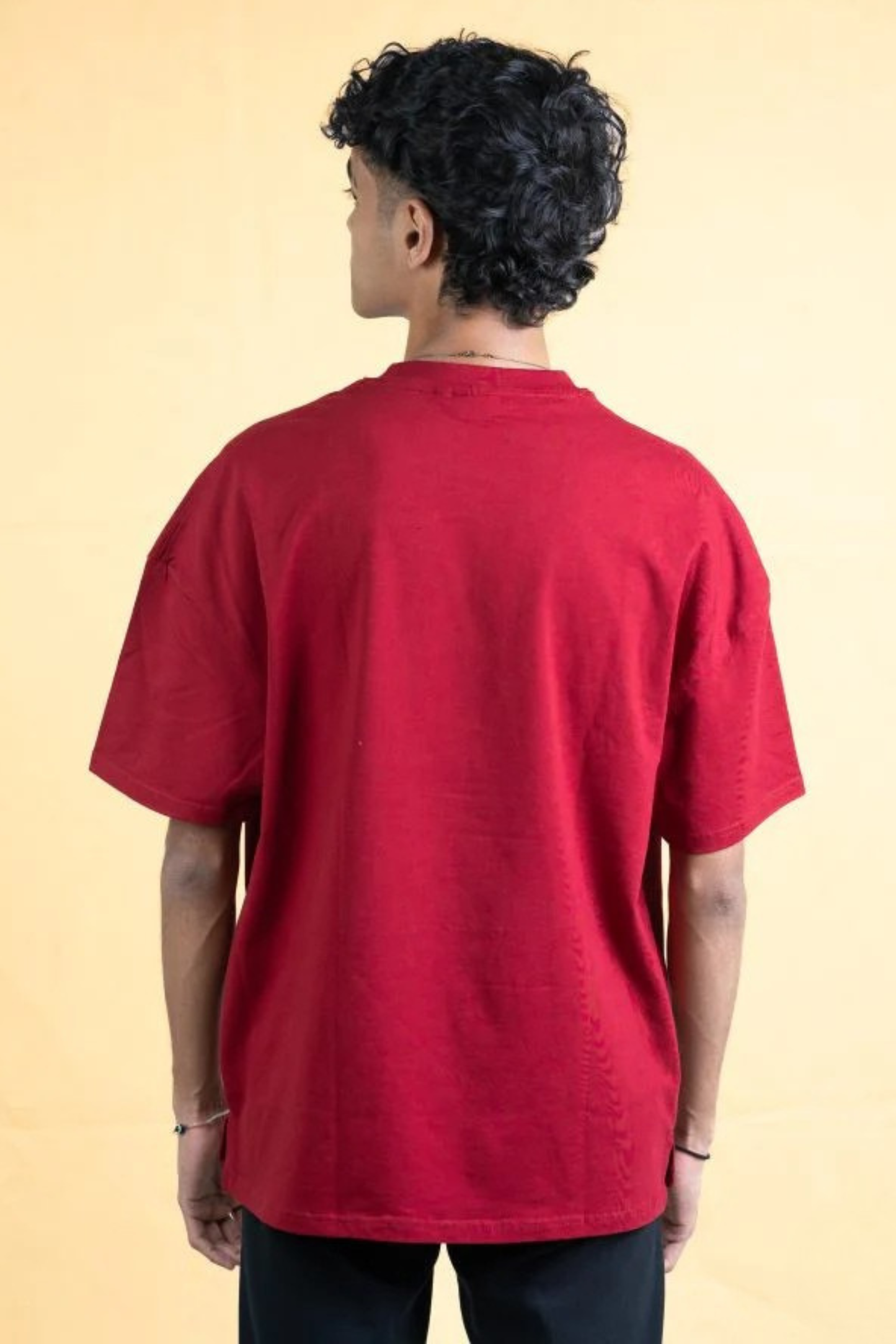 Oversized Drop Shoulder T-Shirt – Maroon