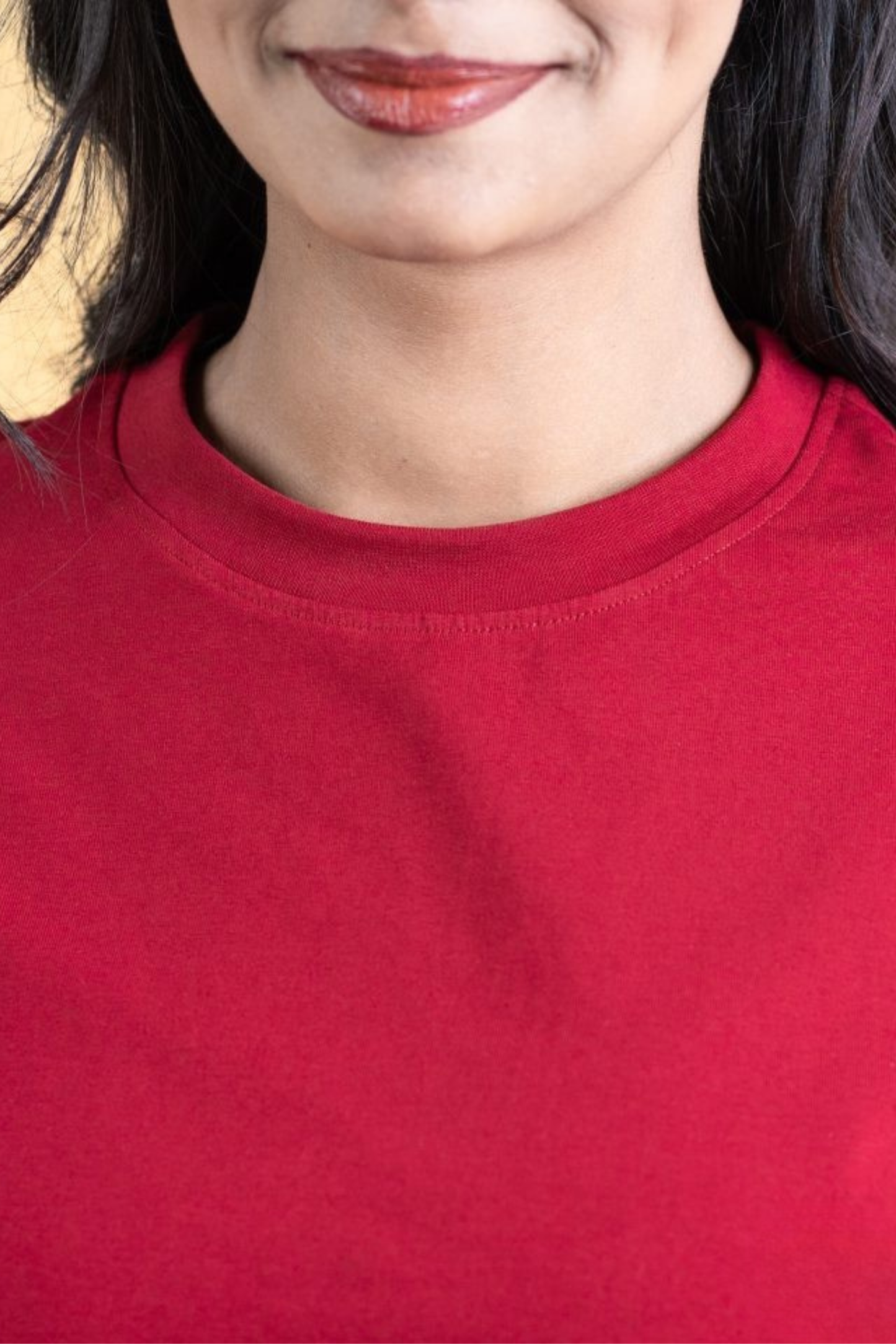 Oversized Drop Shoulder T-Shirt – Maroon