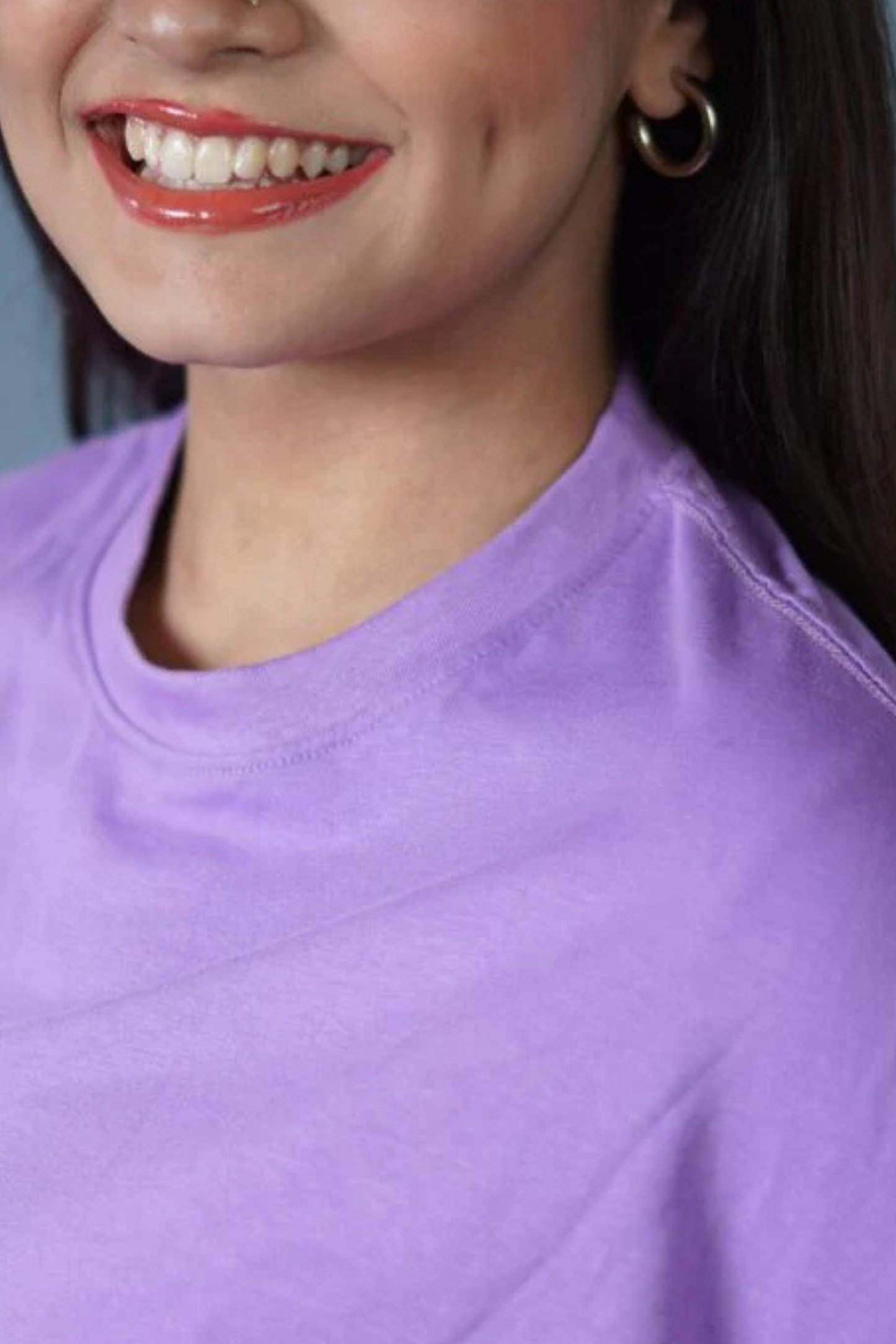 Oversized Drop Shoulder T-Shirt – Lavender
