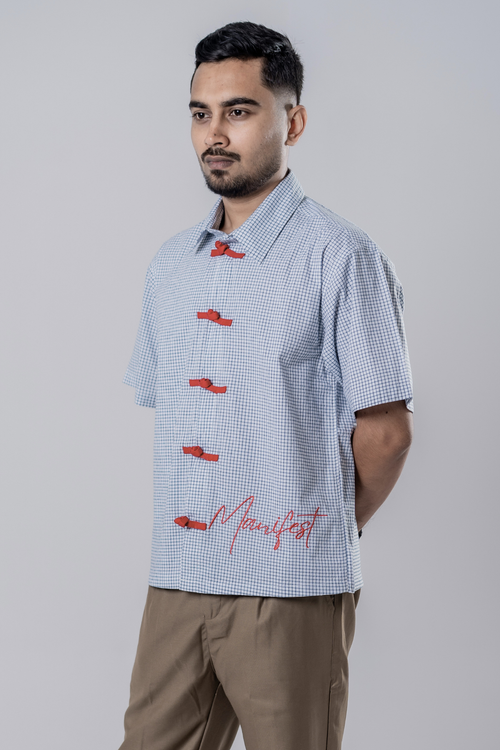 Load image 1 in gallery view. Manifest Frog-Button Shirt