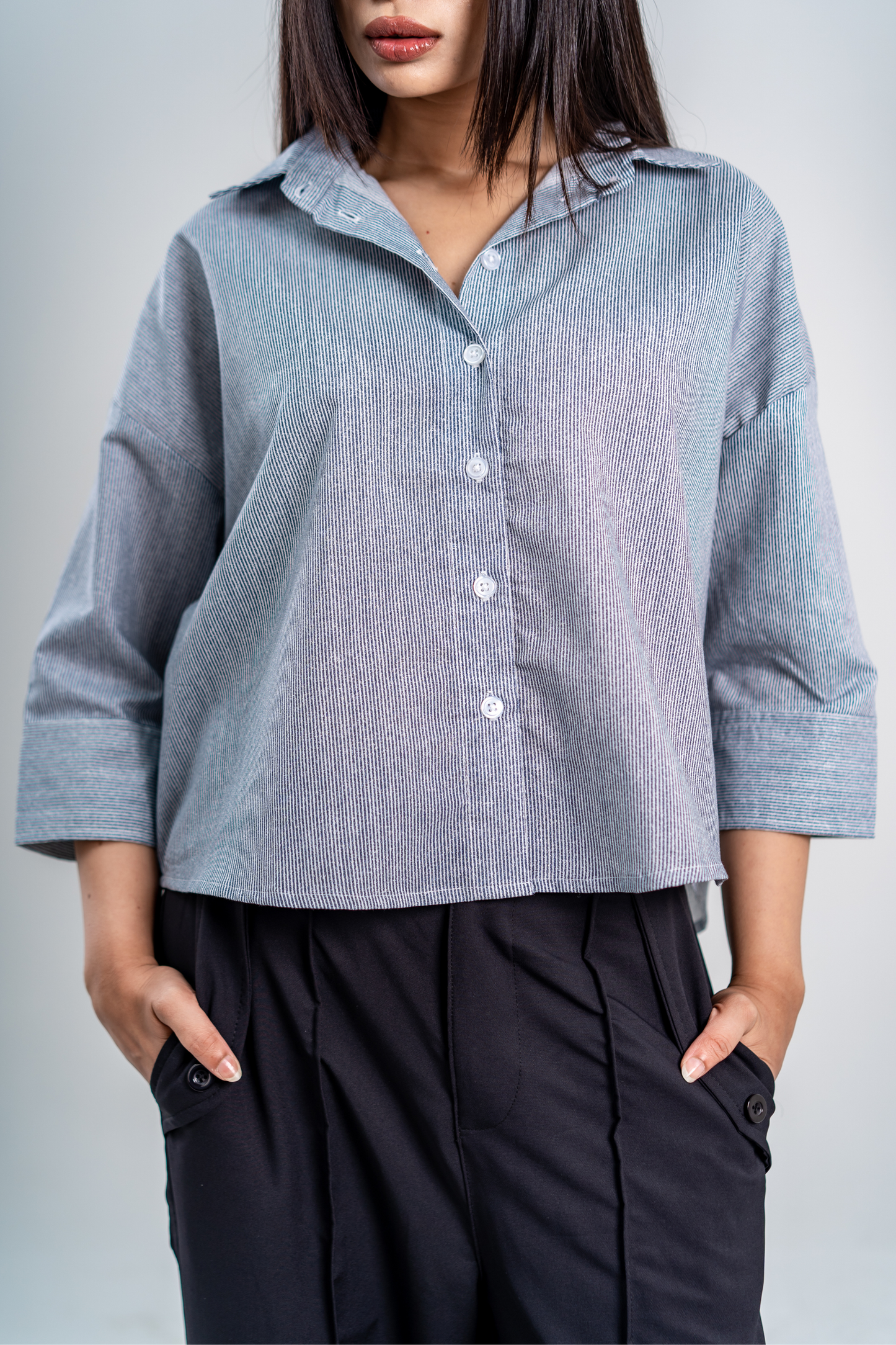 Quarter Sleeve Striped Shirt – Always Late