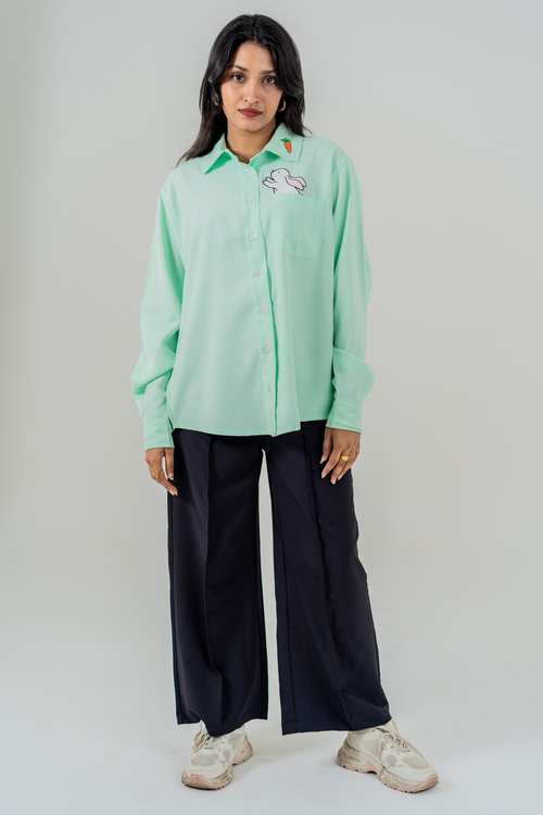 Load image 1 in gallery view. Bunny Pocket Shirt – Mint