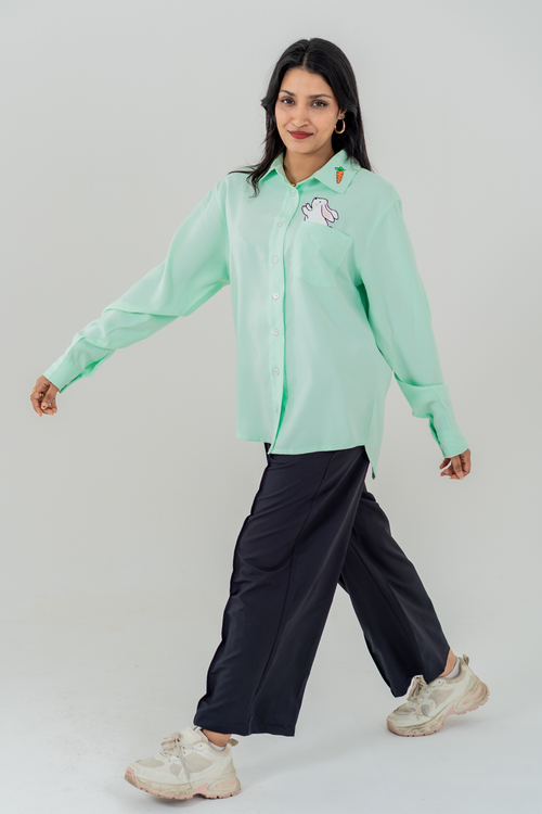 Load image 1 in gallery view. Bunny Pocket Shirt – Mint