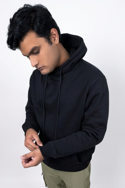 Heavyweight Relaxed Fit Hoodie - Black