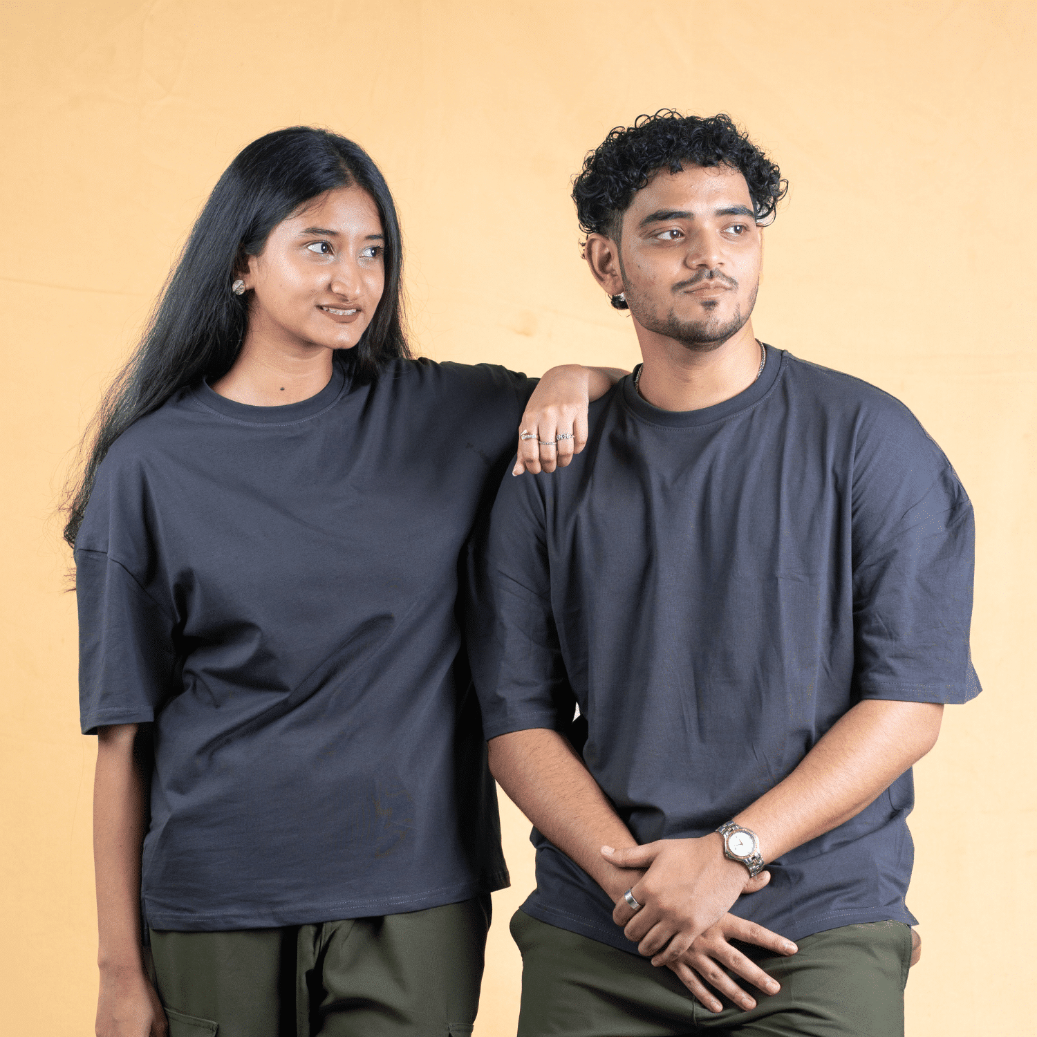 Oversized Drop Shoulder T-Shirt – Burnt Ash