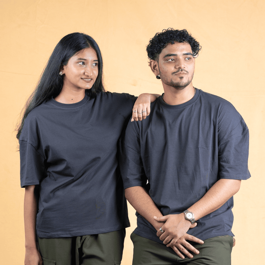 Oversized Drop Shoulder T-Shirt - Burnt Ash