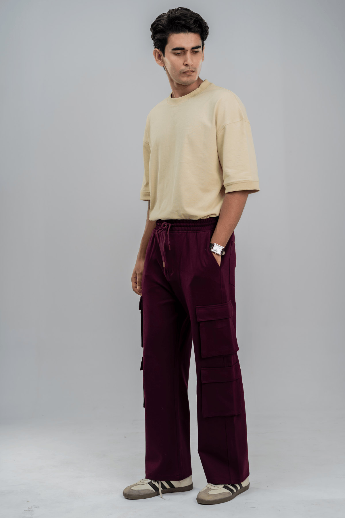 Mad Koffee 4 Way Stretch 8 Pocket Baggies - Deep Maroon