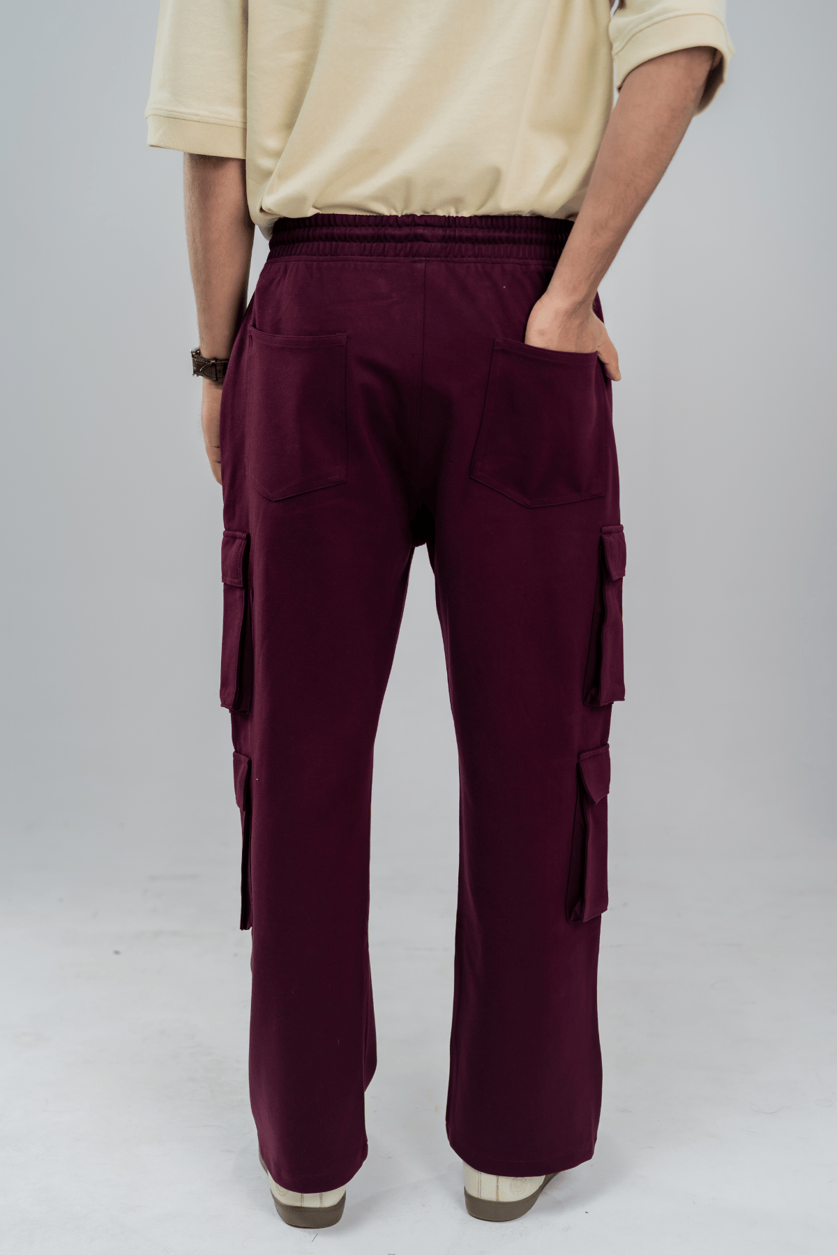 Mad Koffee 4 Way Stretch 8 Pocket Baggies - Deep Maroon