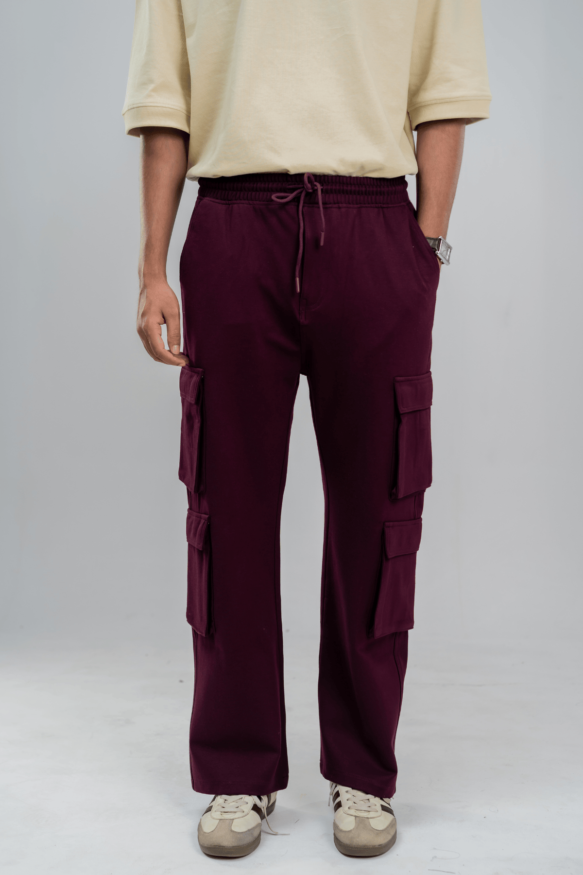 Mad Koffee 4 Way Stretch 8 Pocket Baggies - Deep Maroon