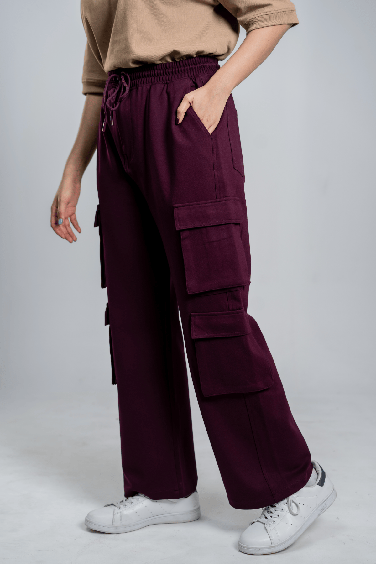 Mad Koffee 4 Way Stretch 8 Pocket Baggies - Deep Maroon