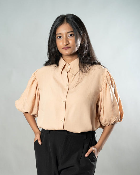 Airy Drapes Shirt Top for Women – Sunset