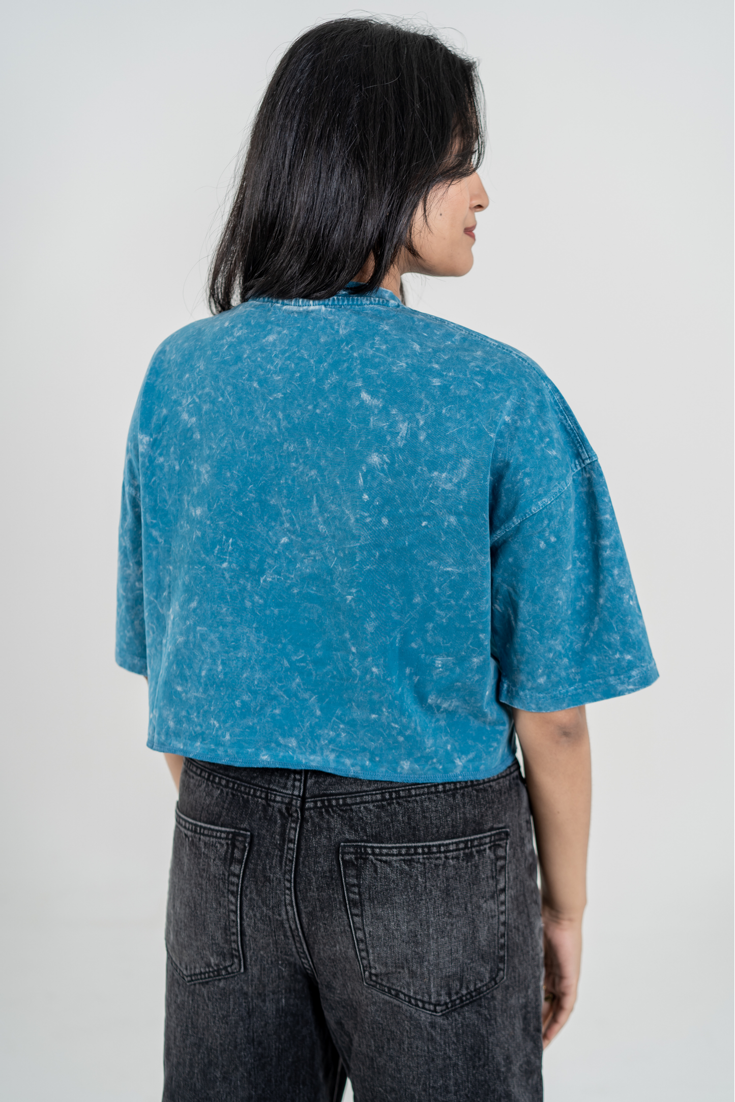 Women’s Short Pour Acid Wash Tee – Ocean Mineral