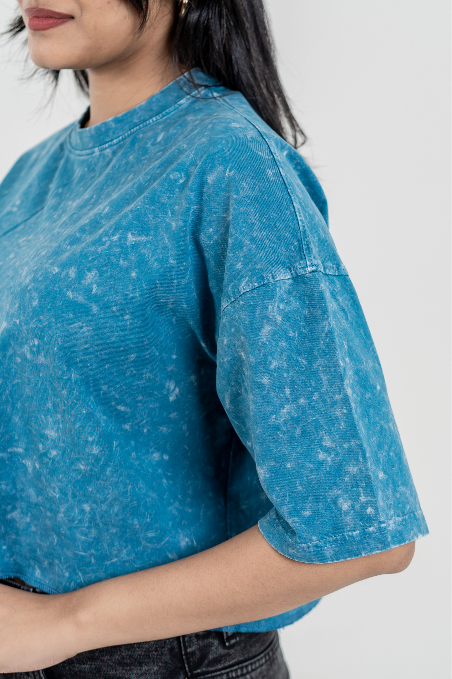 Women’s Short Pour Acid Wash Tee – Ocean Mineral
