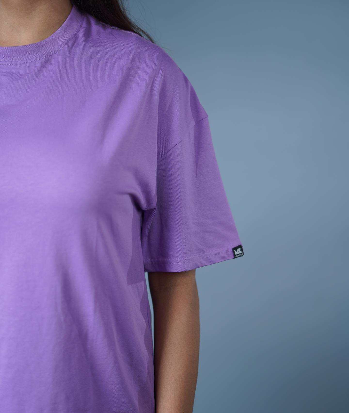 Solid Lavender Oversized Drop Shoulder T-Shirt for Men | Comfortable Cotton Fabric | Mad Koffee Fashion