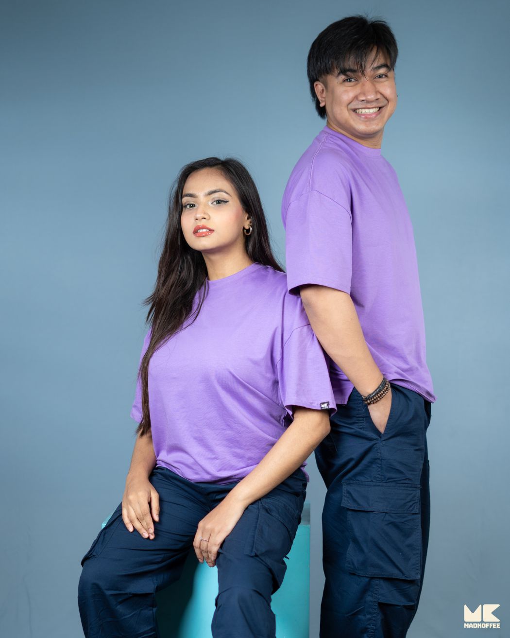 Oversized Drop Shoulder T-Shirt – Lavender