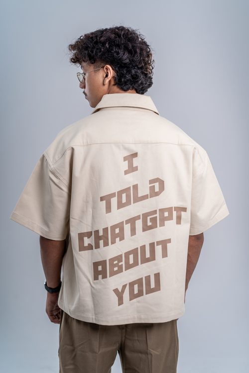 Load image 1 in gallery view. Double-Zip Boxy Shirt - Oatmeal