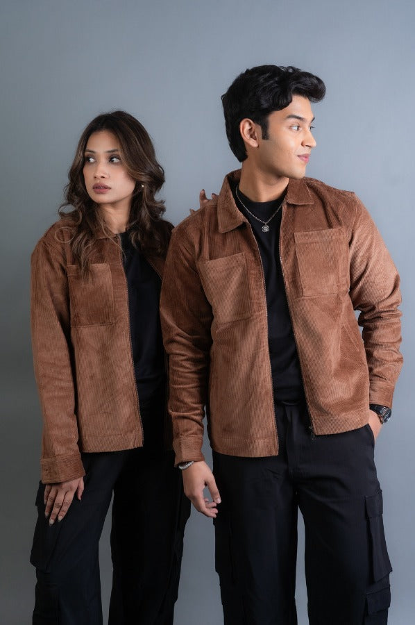 Cord Jacket- Dark Brown
