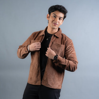 Cord Jacket- Dark Brown