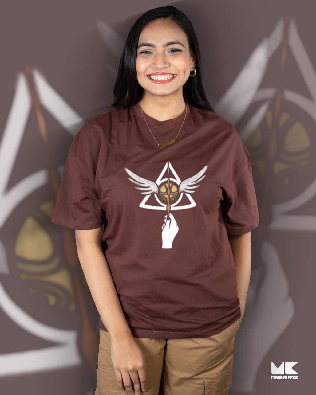 Harry Potter inspired t-shirt design with magic spell art – DTF print by Mad Koffee