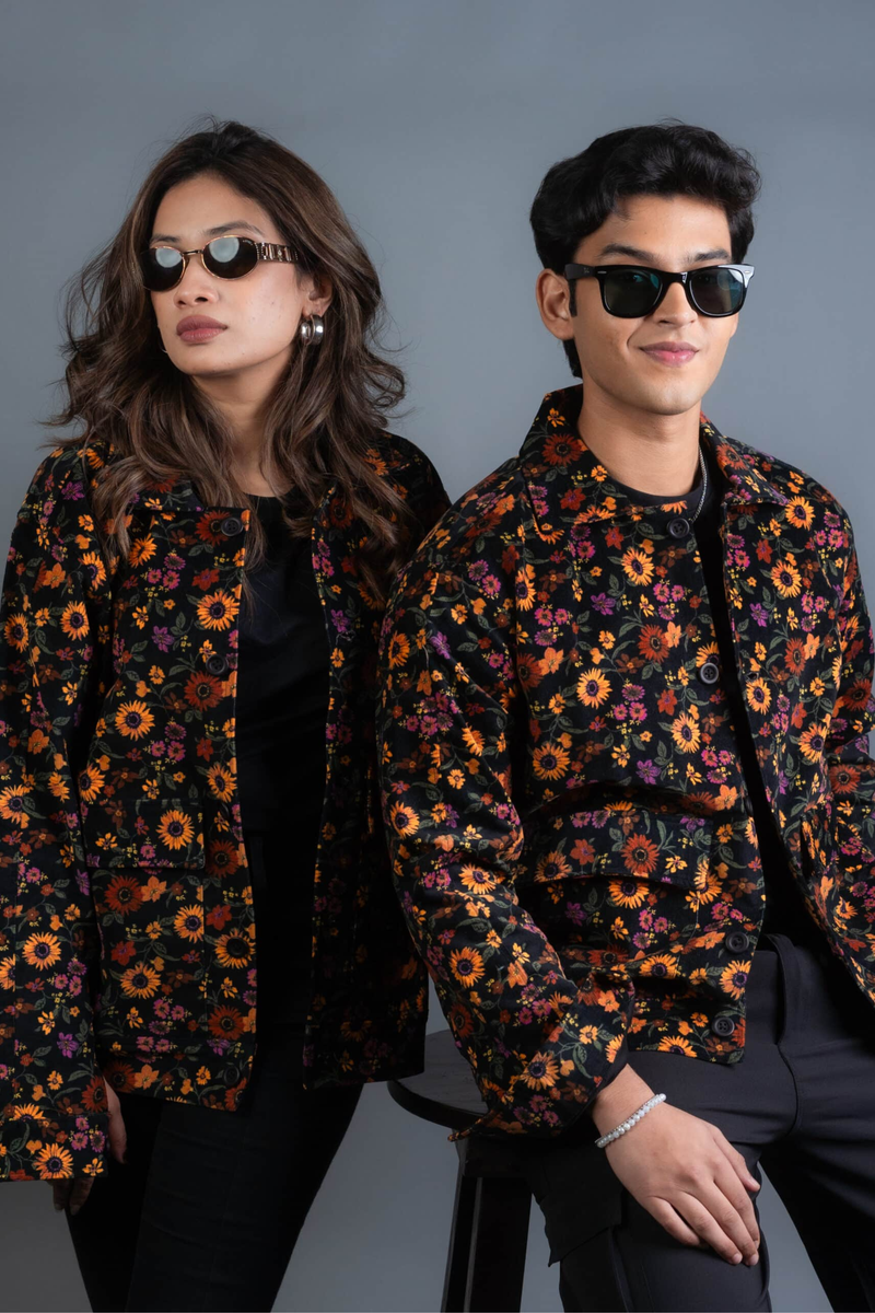 Floral Jacket with Pockets