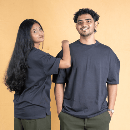 Oversized Drop Shoulder T-Shirt - Burnt Ash