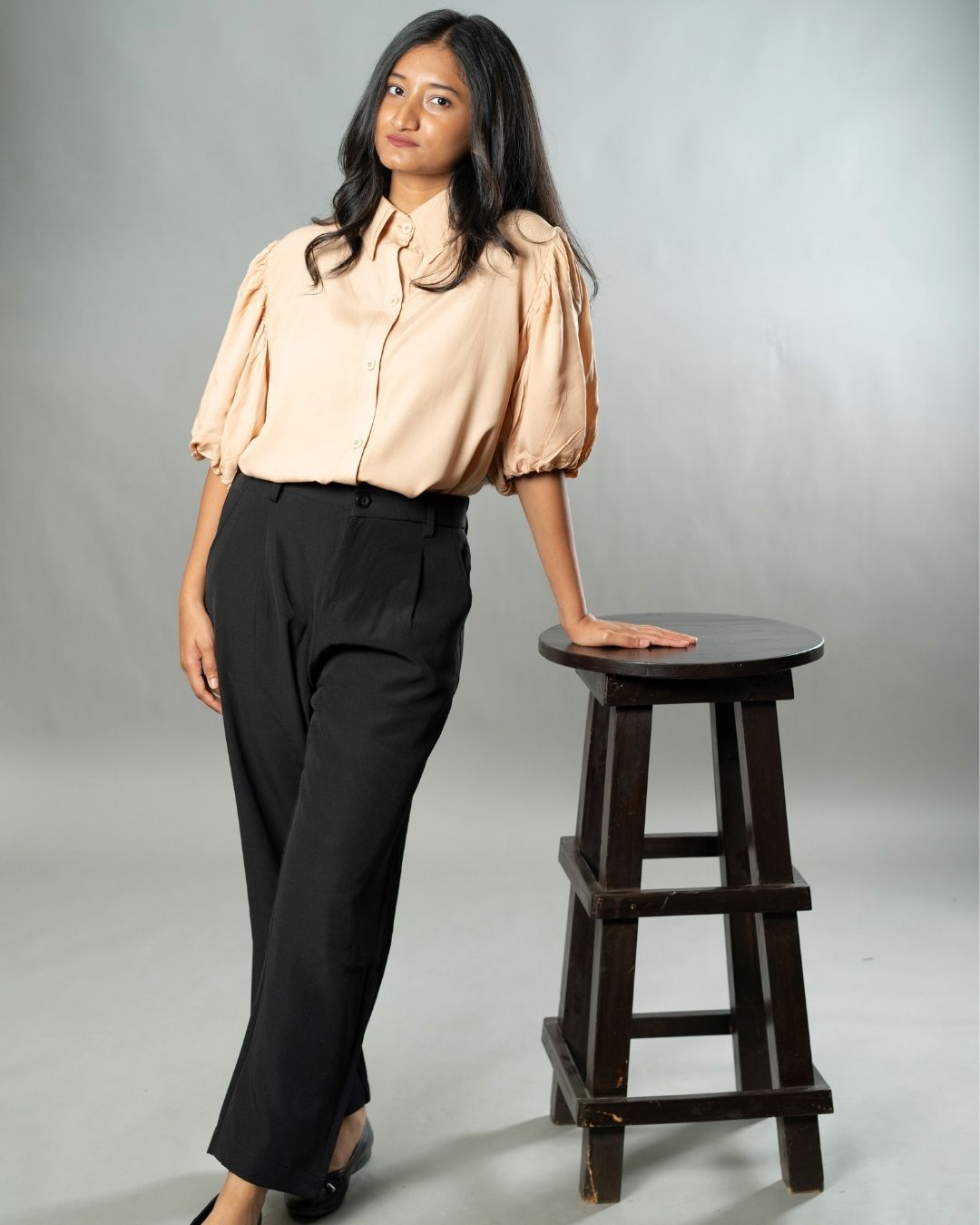 Airy Drapes Shirt Top for Women – Sunset