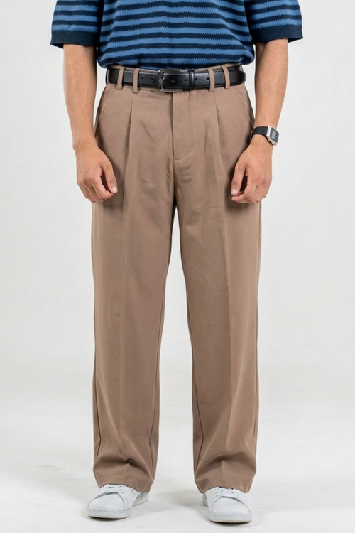 Load image 1 in gallery view. Korean Pants - Taupe (Warm Khaki)