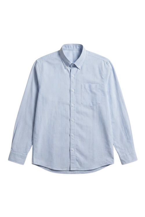 Load image 1 in gallery view. AirLight Button-down Shirts – Light Blue Stripes