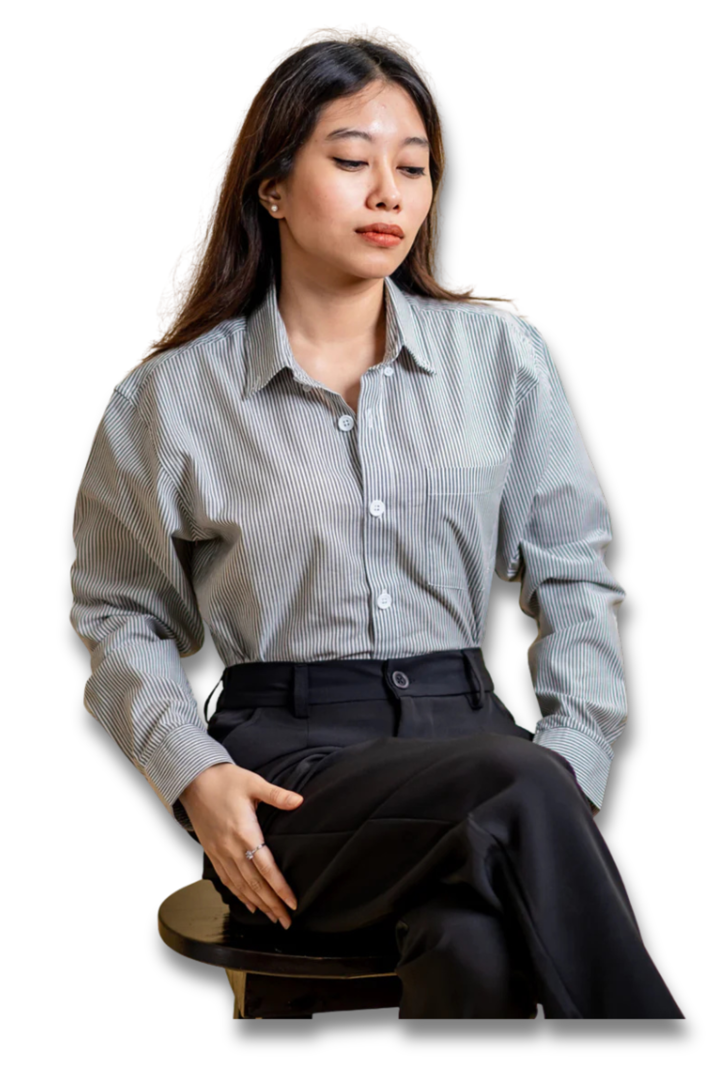 AirLight Button-down Shirts – Grey Striped