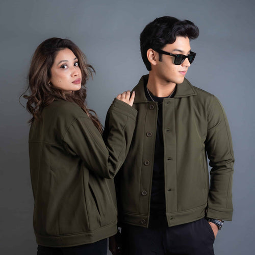 Load image 1 in gallery view. Bonded Jacket- Olive