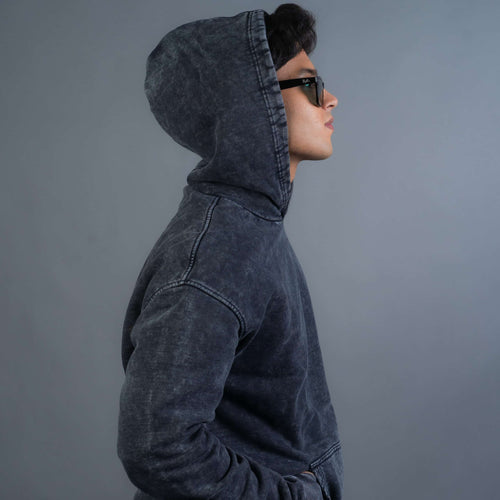 Load image 1 in gallery view. Acidic Black- Hoodie