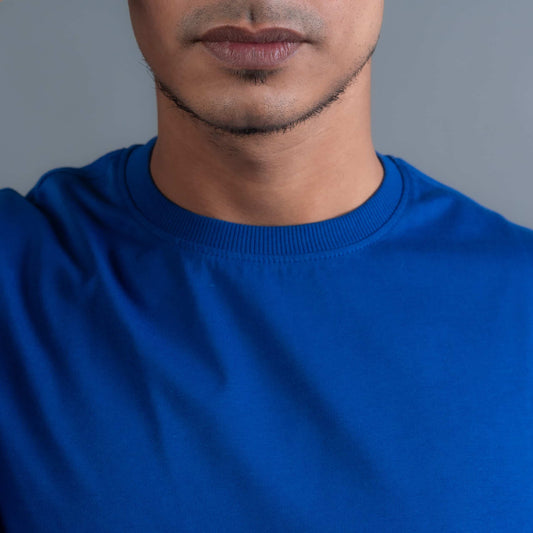 Oversized Drop Shoulder T-Shirt – Royal Blue