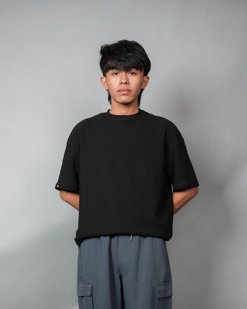 Load image 1 in gallery view. Waffle Round Neck T-Shirts for Men and Women | Unisex | Comfortable and Stylish | Mad Koffee Fashion Discover the perfect blend of style and comfort with our unisex waffle round neck t-shirts. Made from premium waffle-textured fabric, these t-shirts offer a breathable fit and a trendy look, making them a versatile choice for any occasion.