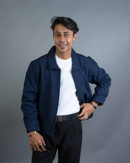 Bonded Jacket- Navy Blue