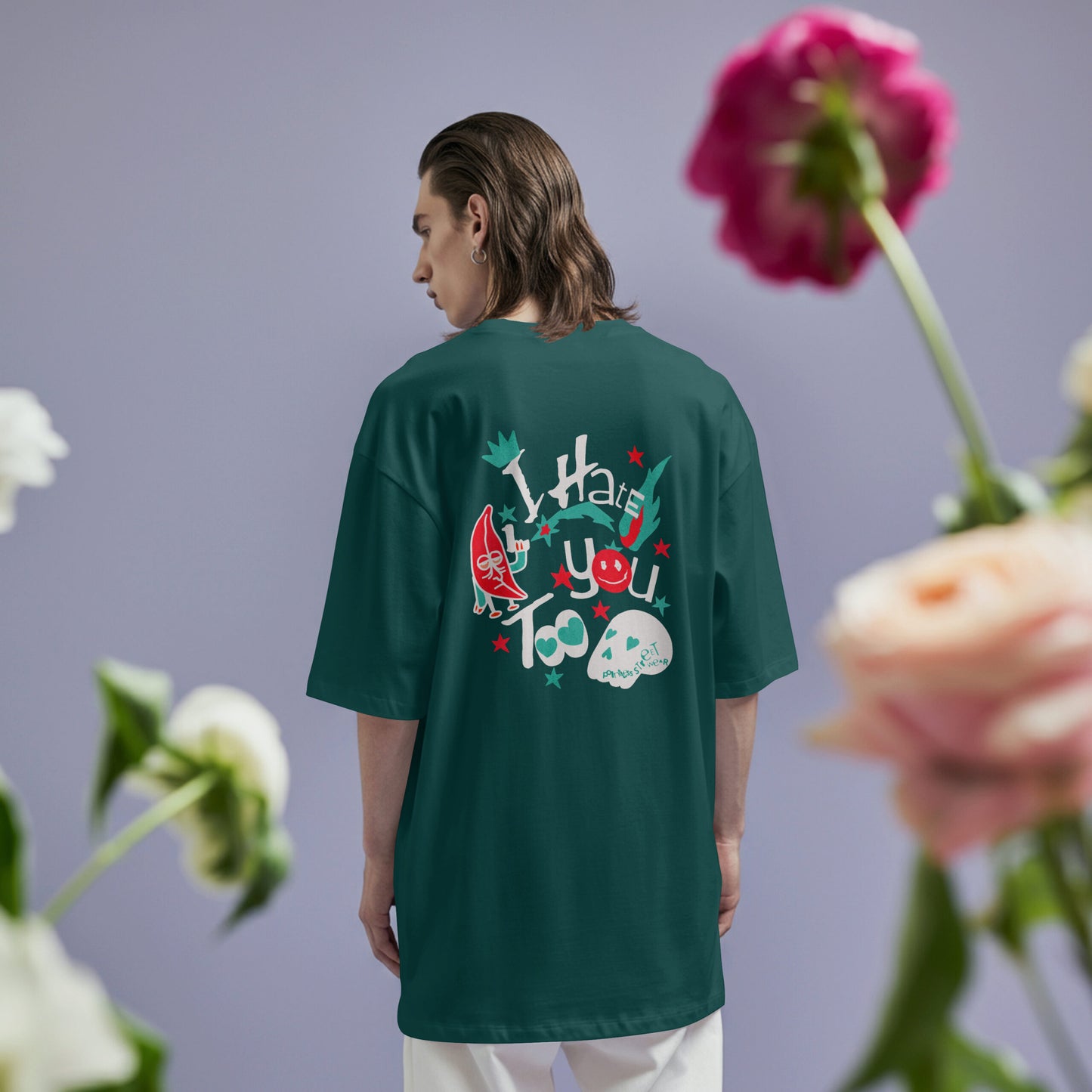 I Hate You Too - Oversized Drop Shoulder T-shirt