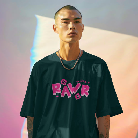 Pookie Rawr - Oversized Drop Shoulder T-shirt