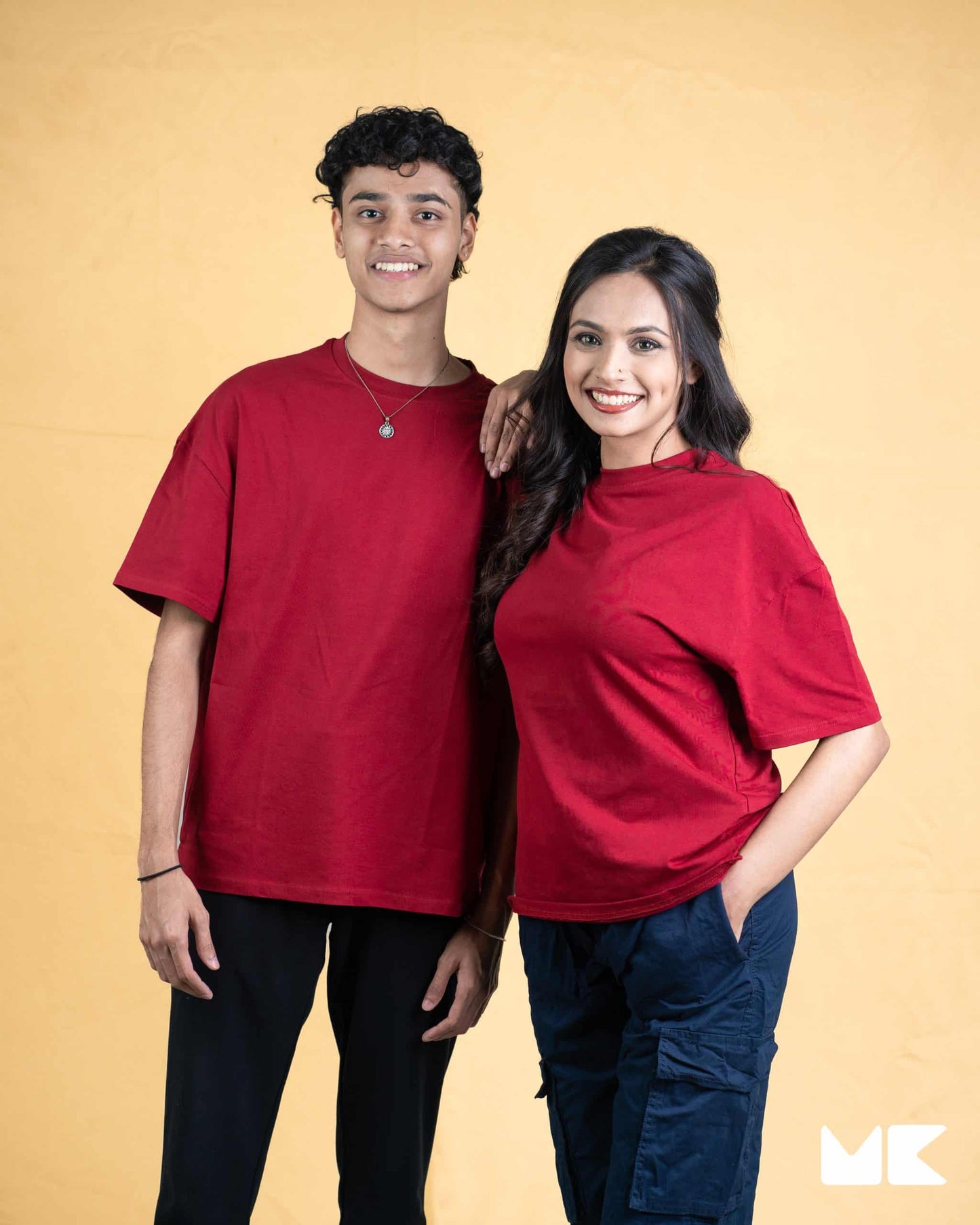 Oversized Drop Shoulder T-Shirt – Maroon