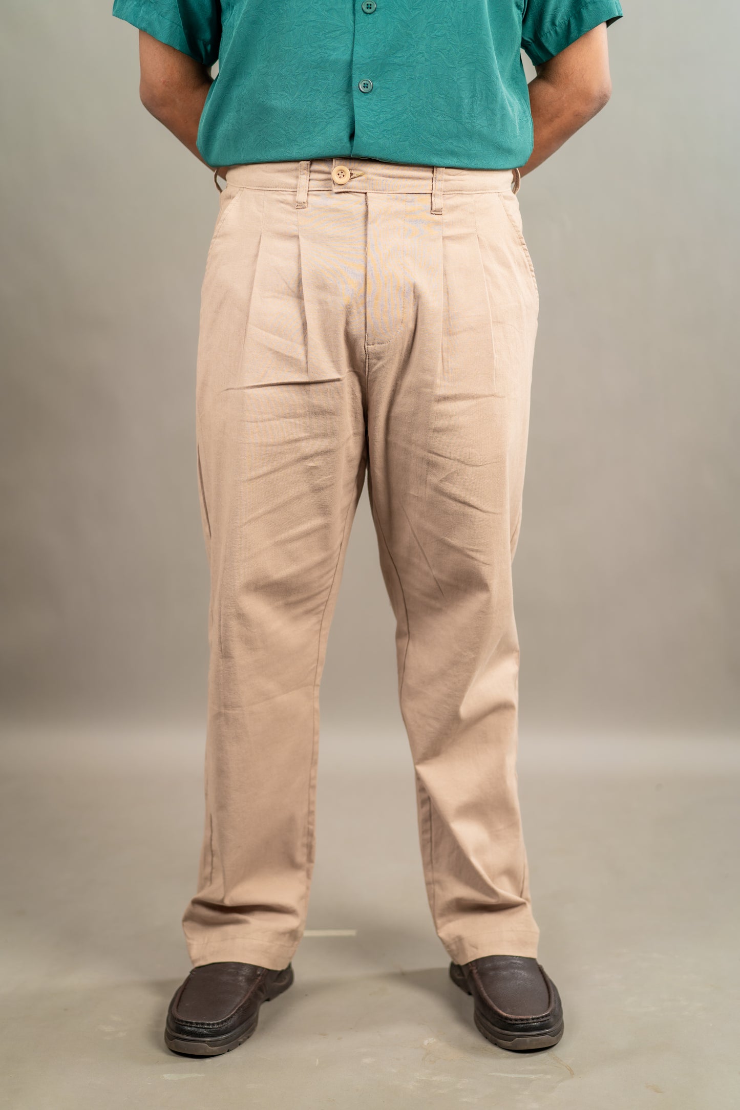 Linen Relaxed Fit Pant – Soft Beige