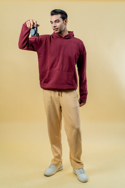 Relaxed Fit Sweatpants - Beige