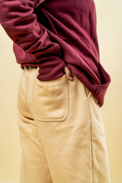 Relaxed Fit Sweatpants - Beige