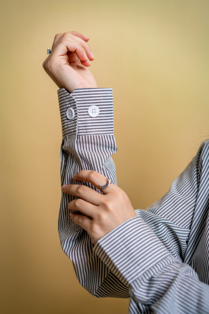 AirLight Button-down Shirts – Grey Striped