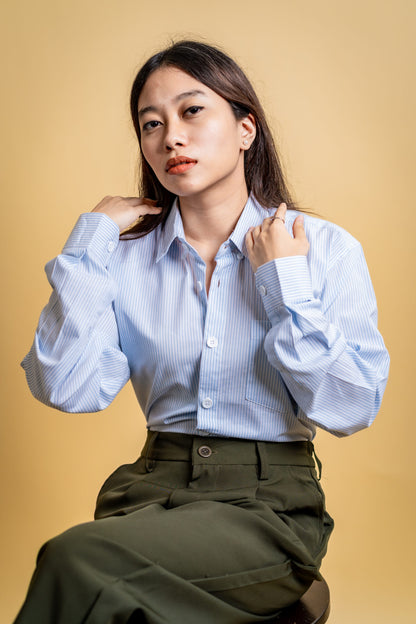 AirLight Button-down Shirts – Light Blue Stripes