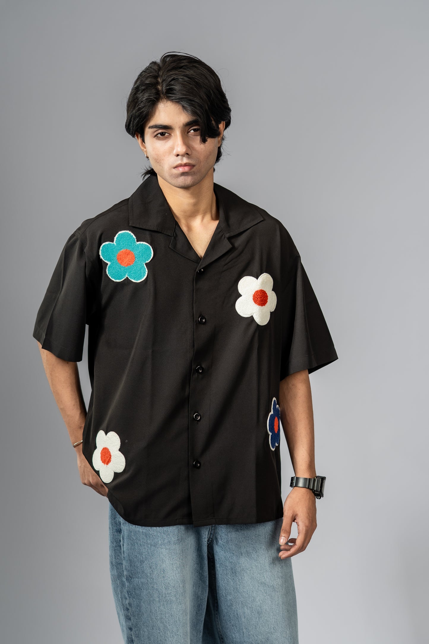 Offbeat Patch Shirt - Black