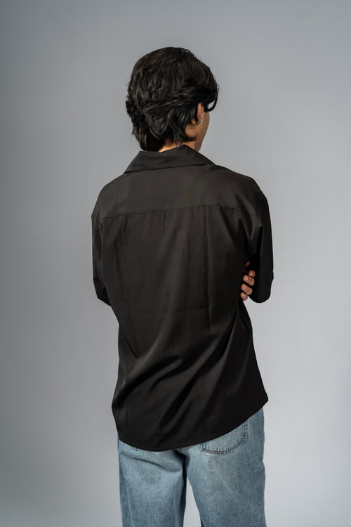Load image 1 in gallery view. Offbeat Patch Shirt - Black