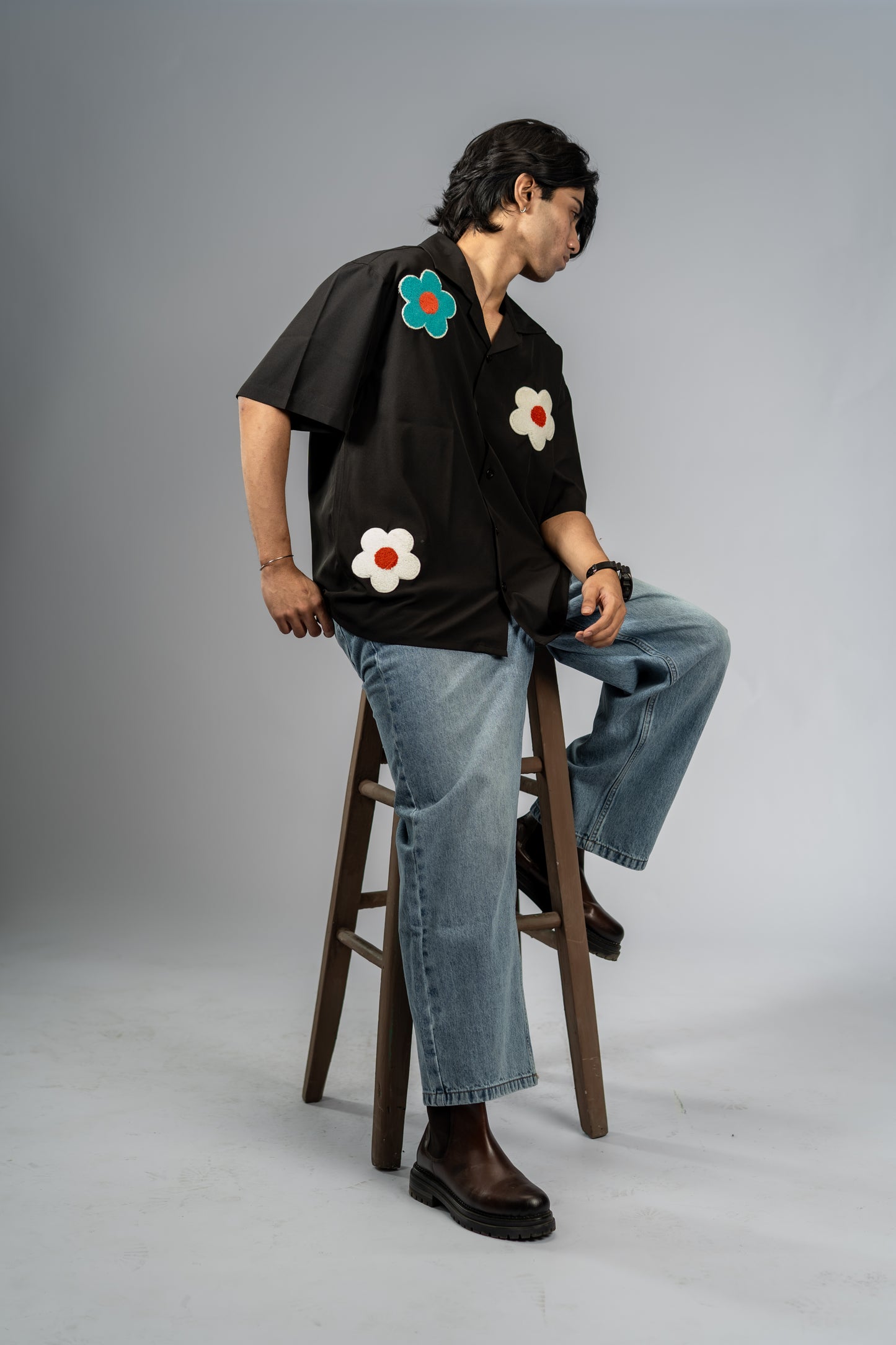 Offbeat Patch Shirt - Black