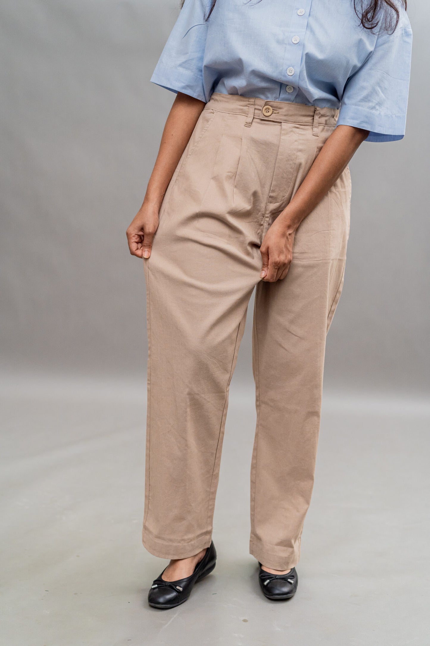 Linen Relaxed Fit Pant – Soft Beige