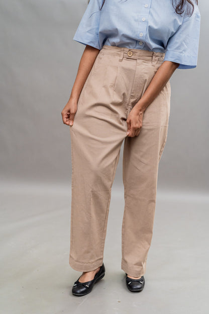 Linen Relaxed Fit Pant – Soft Beige