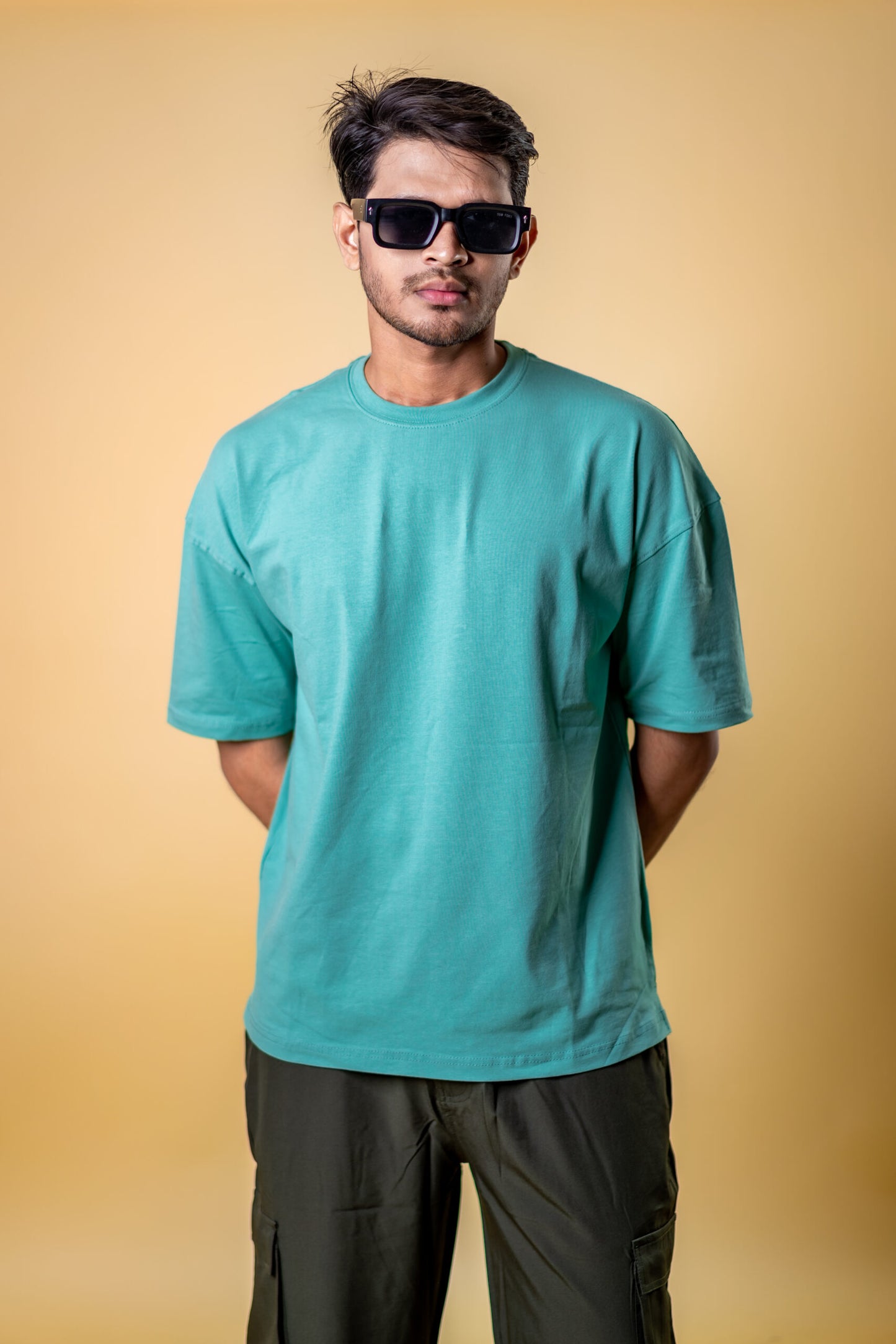 Oversized Drop Shoulder T-Shirt - Pastel Green